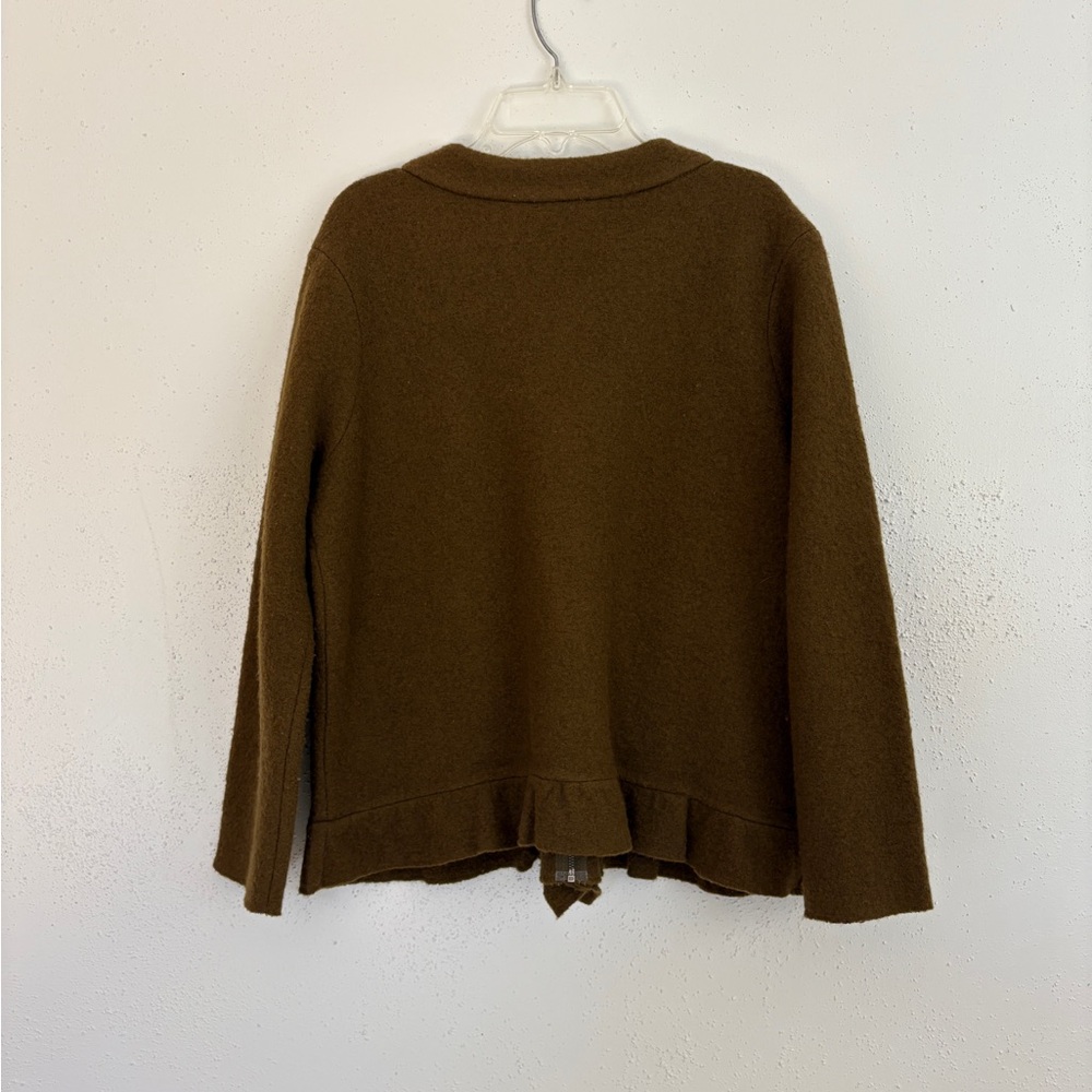 LOFT 100% Wool Ruffle Sweater - Picture 3 of 8